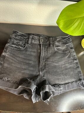 American Eagle Outfitters Black Distressed Jean Shorts